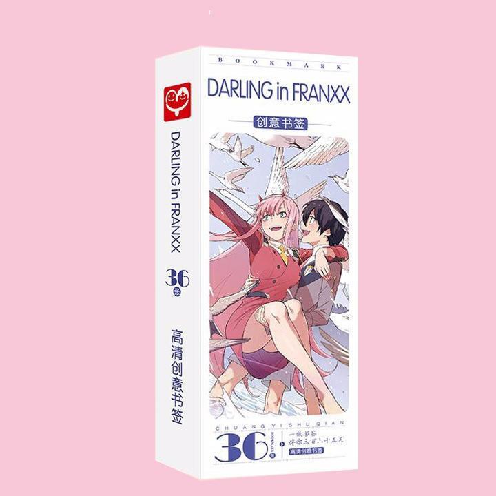 (new) Hộp ảnh Bookmark Darling in FranXX kẹp sách tiện lợi 36 tấm anime chibi