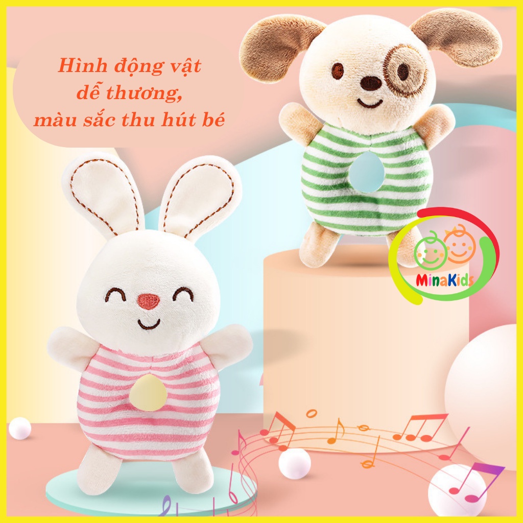 Thú Cầm Tay Chút Chít Cho Bé Đồ Chơi Tập Cầm Nắm Phát Triển Xúc Giác Thị Giác Thính Giác TOLOLO TCT16