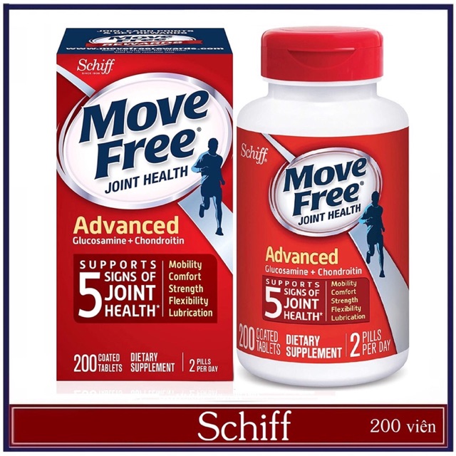 Move Free Joint Health Advanced - Viên Uống Bổ Khớp 200 viên