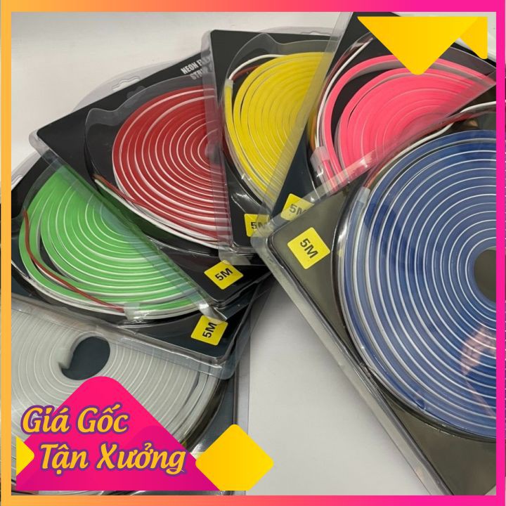 Đèn LED Neon Flex Cuộn 5M Điện 12V - Led Dây Flex Neon 12v Uốn Chữ Cao Cấp - Cuôn LED dây Neon Flex 5M 12V