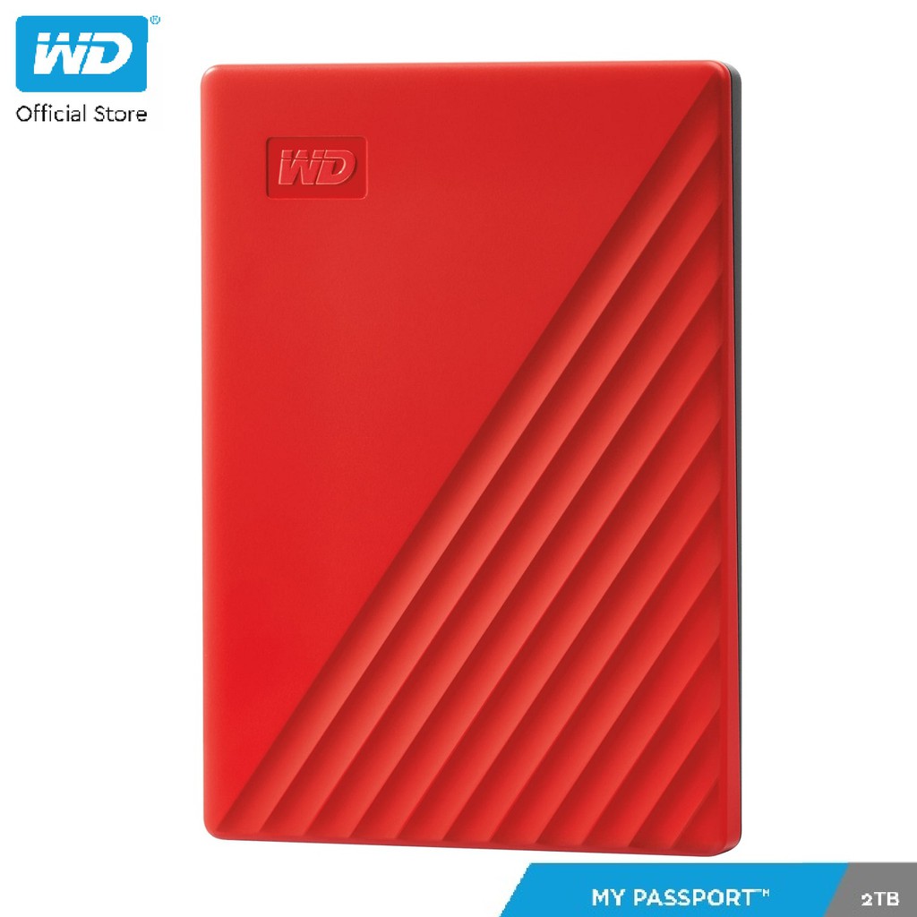 Ổ cứng WD My Passport 2.5 INCH( USB 3.2) 2TB Portable( Đỏ)-