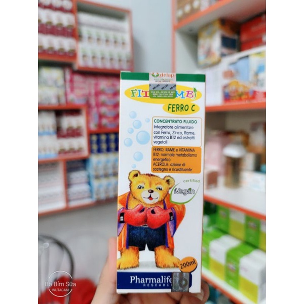 🆘  Fitobimbi Ferro C Bổ Sung Sắt,Kẽm,Vitamin C.Tăng Đề Kháng,Bổ Máu Cho Bé