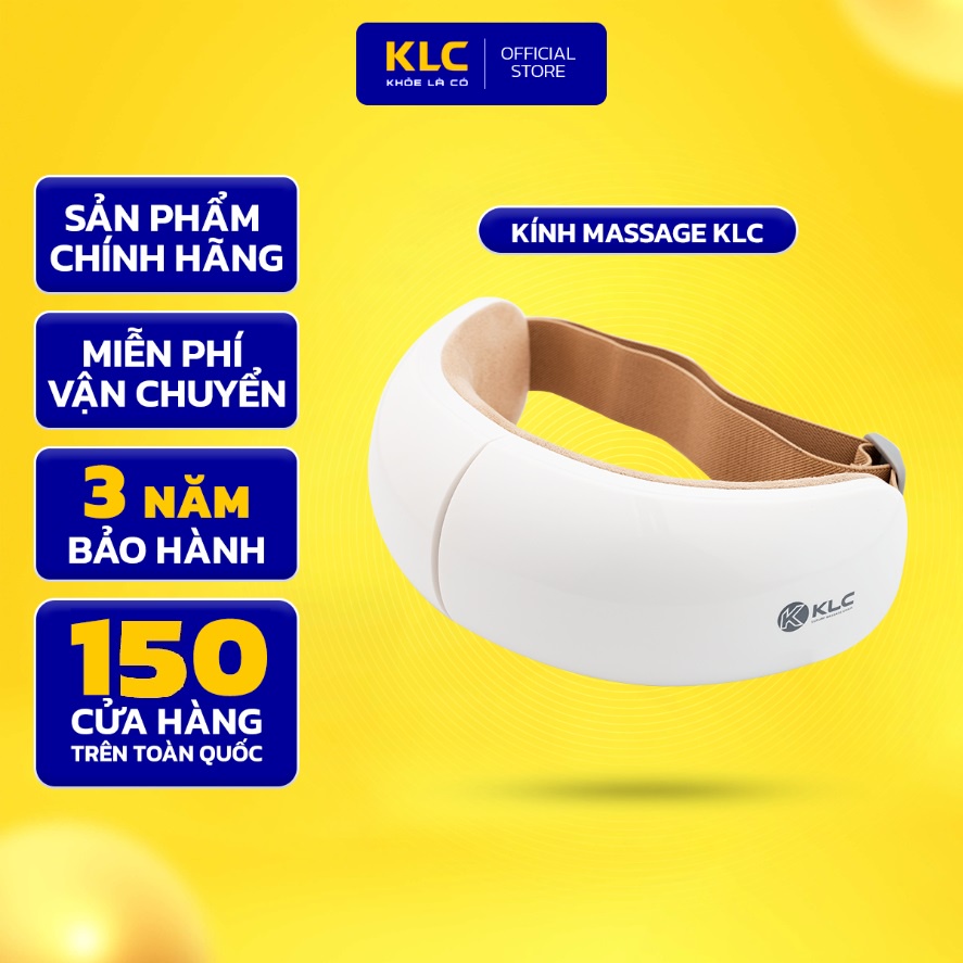 Máy massage mắt KLC, massage mắt công nghệ nhiệt hồng ngoại Bluetooth phát nhạc MP3, giúp dễ ngủ giảm stress