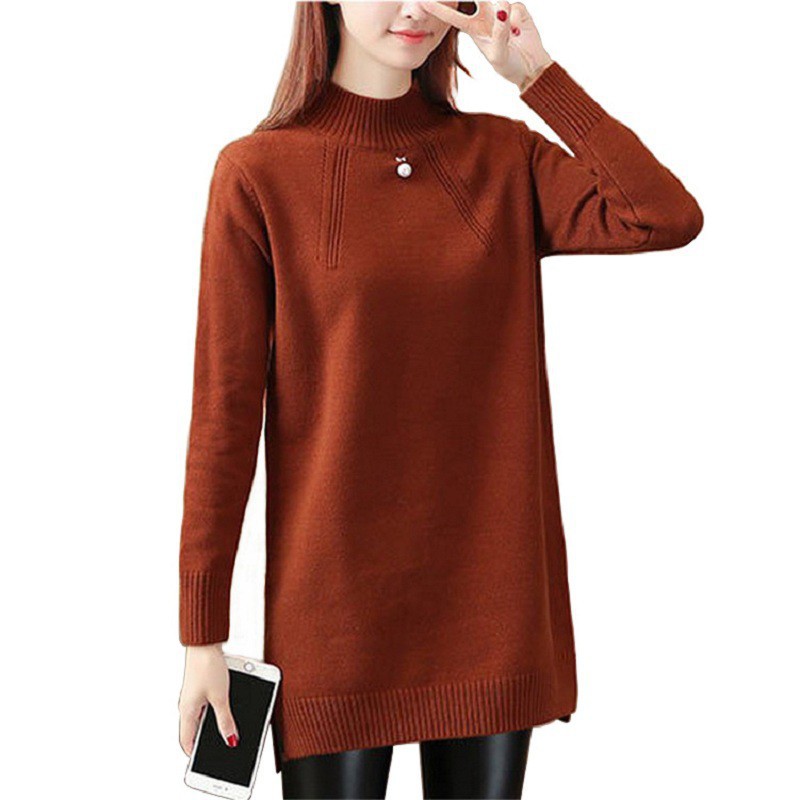 Áo len nữ hàn quốc from rộng cổ tròn dài tay chất đẹp ALD002 | BigBuy360 - bigbuy360.vn