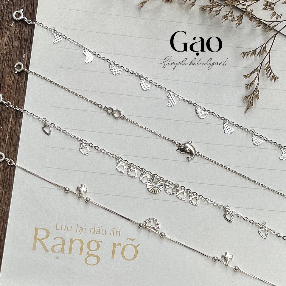 Lắc tay nữ bạc S925 thời trang nữ tính - Gạo Silver GLT0104