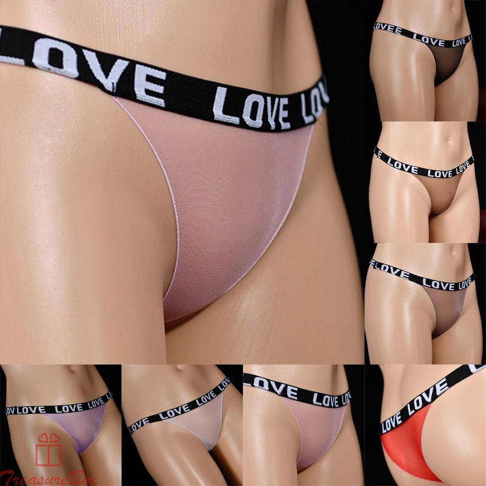 Women  Low-waist  Transparent Breathable Stretch Thong Seamless Briefs Panties  Close-fitting