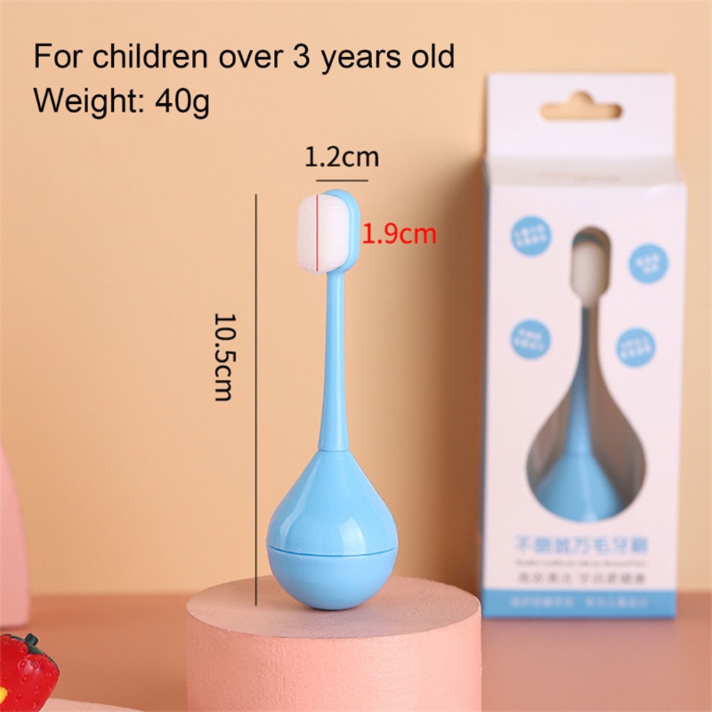 Bàn Chải Đánh Răng Bằng Silicon Mềm Thiết Kế Hình Lật Đật Cho Bé Từ 2~12 Tuổi