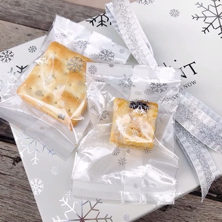 Túi đựng bánh quy, bánh dứa 7x10cm mẫu Hoa Tuyết
