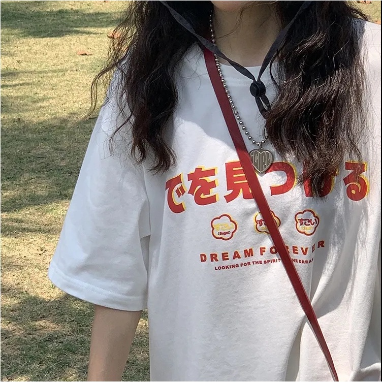 NRVP Áo Thun 100% Cotton Dáng Rộng Thời Trang Hàn Quốc Cho Nữ