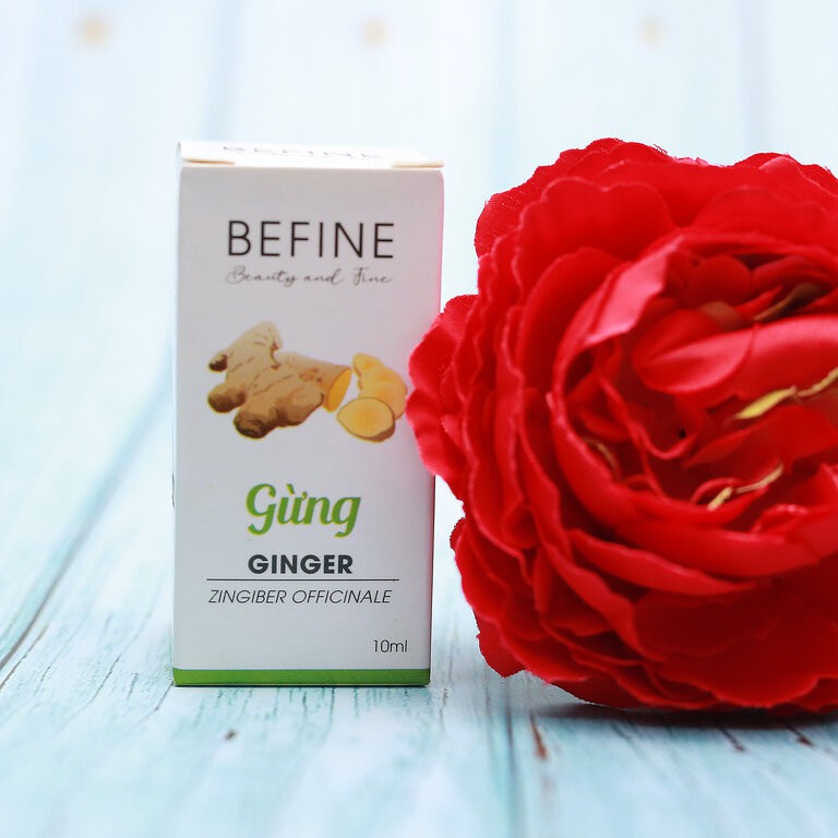 Tinh dầu gừng Befine [5ml; 10ml] nguyên chất làm ấm cơ thể, giảm say xe