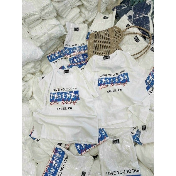 Áo thun giấy cổ tròn hình in-hình thật. alohashop91