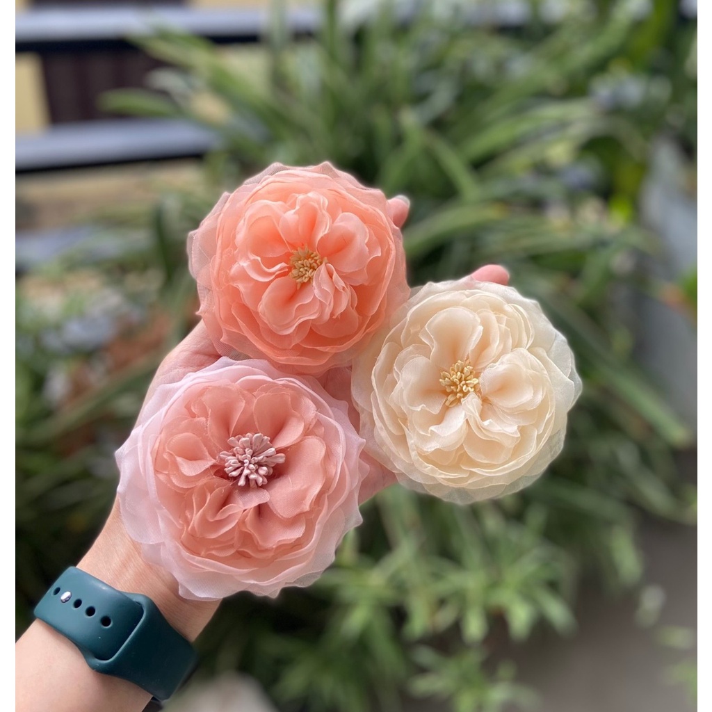 Hoa cài áo Handmade - Hoa hồng juliet nhiều màu cài áo Sunny MS01