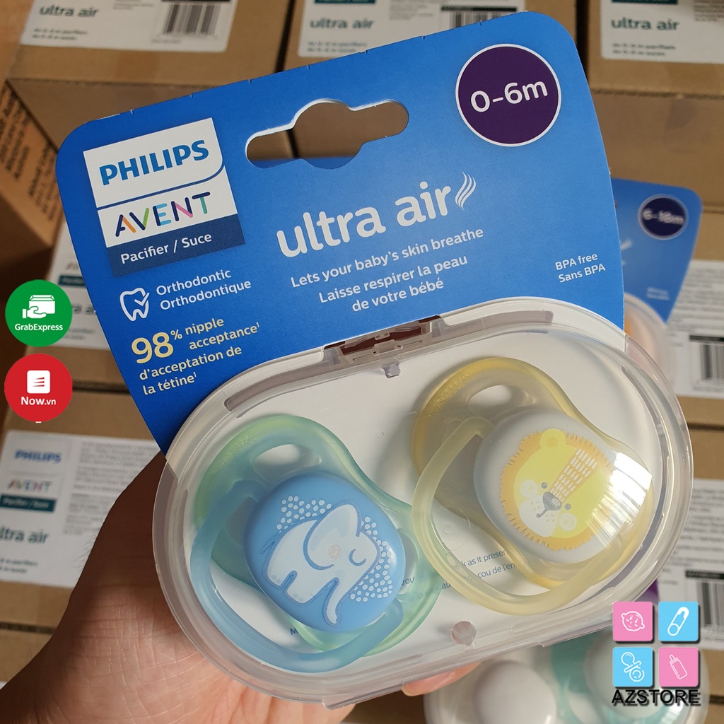 Ty giả Avent Ultra Air, Ultra Soft - Ti ngậm cho bé từ 0-18m