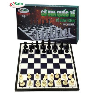 Bộ Cờ Vua Nam ChâmTheo Tiêu Chuẩn Quốc Tế Sato Phiên bản Tí Họn Có Nam Châm Bibebo - Hàng Việt nam