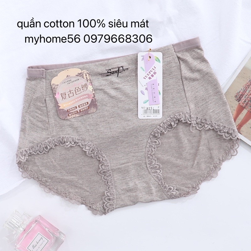 Quần lót cotton 100% vải siêu mát 8231( lẻ 1c)
