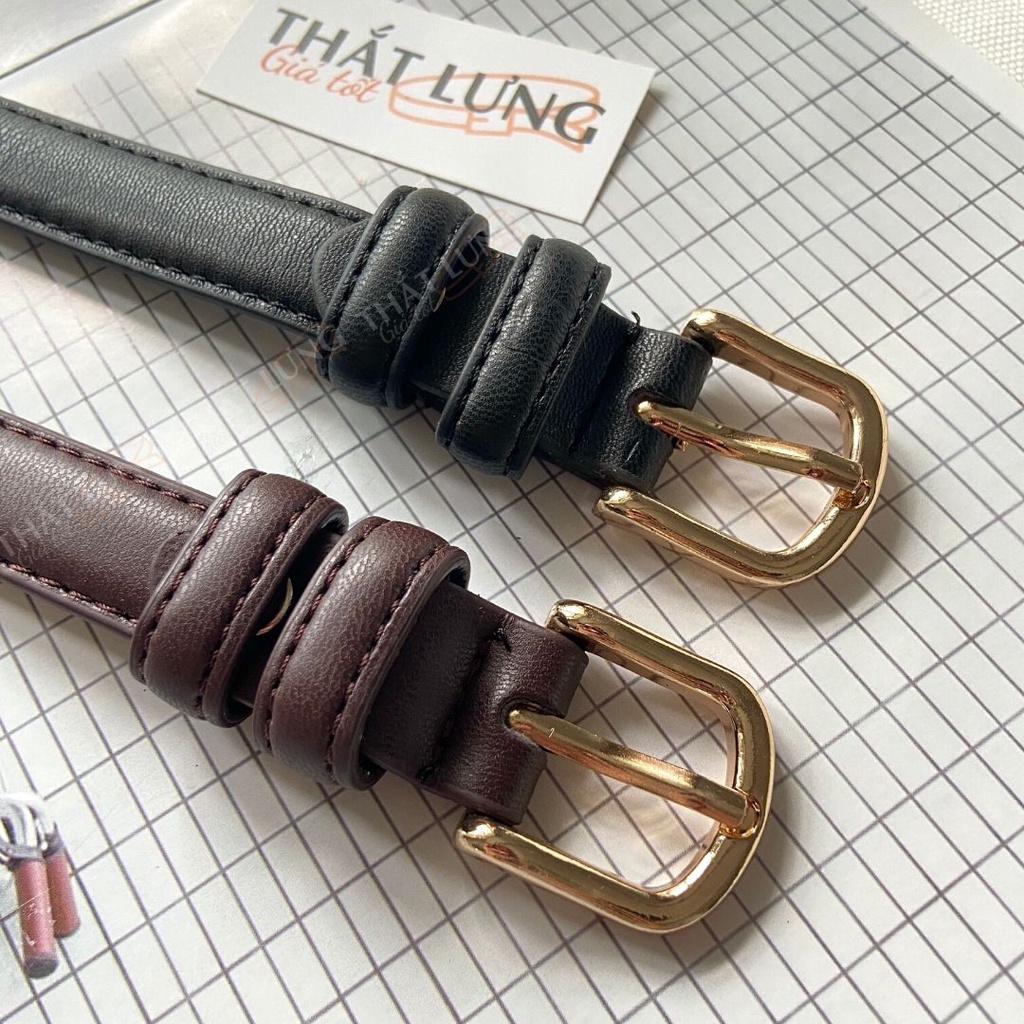 Thắt lưng nữ váy mặt kim vàng bản nhỏ 2cm (Hỗ trợ bấm lỗ, cắt dây) TL419 - Thắt Lưng Giá Tốt