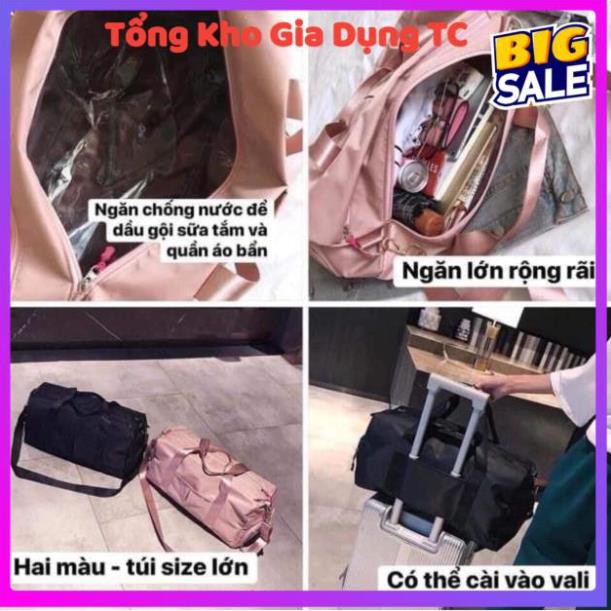 Túi du lịch, balo du lịch size to có ngăn để giày riêng chất liệu vải bố cực bền