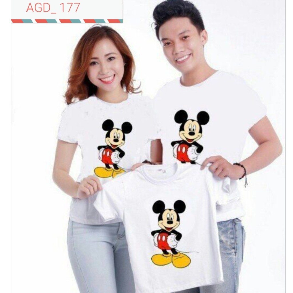Áo thun bé trai ,bé gái mẫu chuột micky đủ size 7kg đến 90kg _MÃ AGD 177