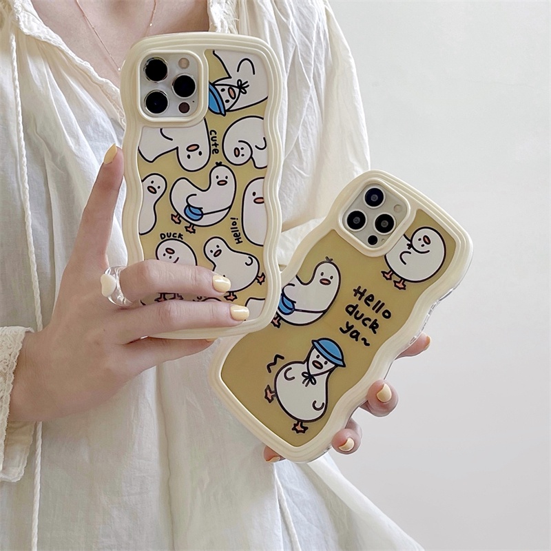 Ốp Điện Thoại In Hình Vịt Trắng Cho iPhone X XS XR 11 11ProMax 12ProMax 12Pro 12 13 13ProMax