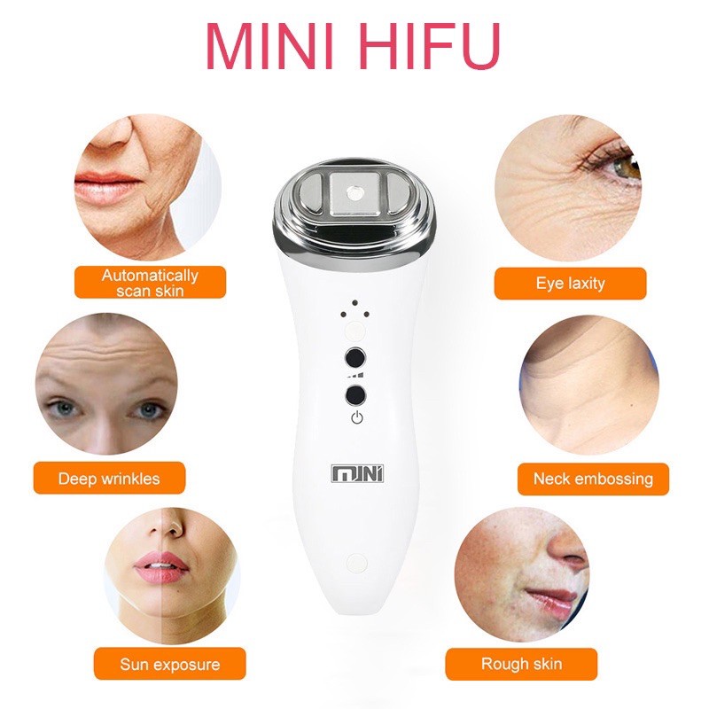 Máy nâng cơ mặt xoá nhăn, trẻ hoá da mặt thon gọn hifu mini tặng kèm gel