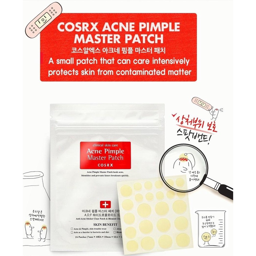 (Auth Hàn) Miếng dán mụn COSRX Acne Pimple Master Patch 24 Miếng