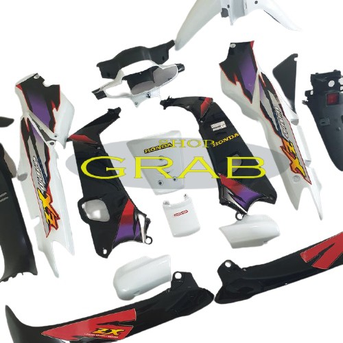 Bộ dàn áo xe Wave ZX - Wave 110 - Wave Thái Màu Trắng nhựa nguyên sinh ABS