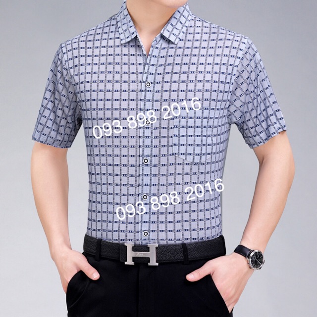 Áo thun kiểu sơ mi Nam trung niên đẹp hàng nhập