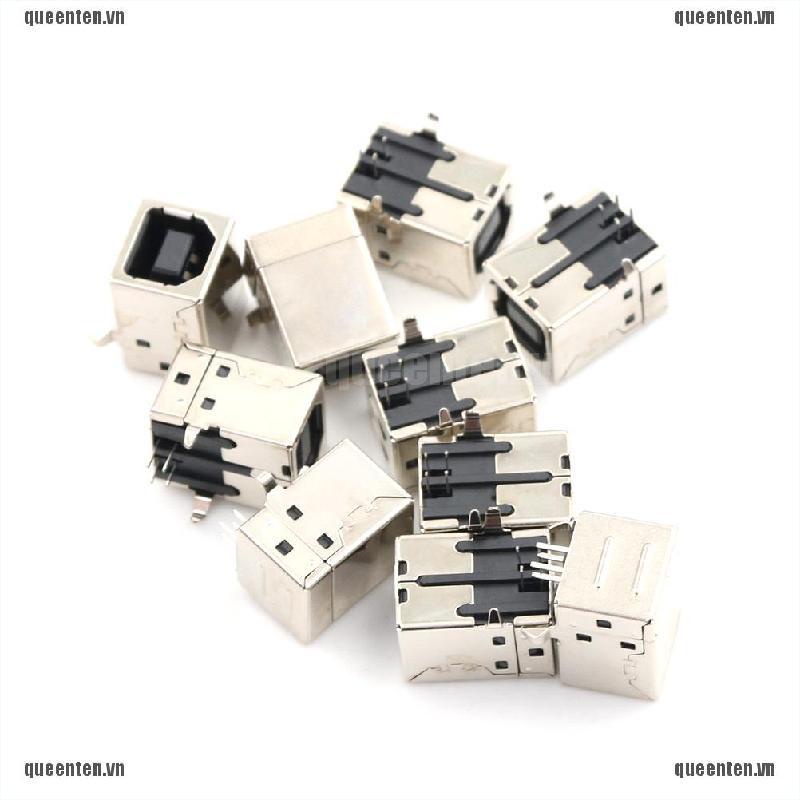 Bộ 10 cổng cắm USB loại-C 4 chân góc phải PCB DIP AD QUVN