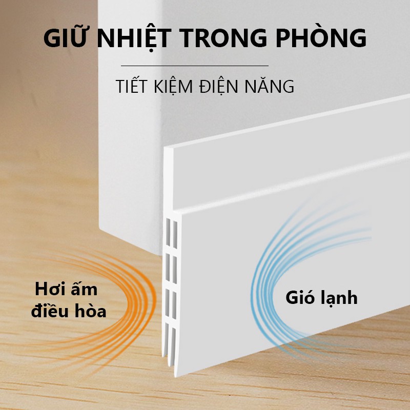 Miếng Chặn Cửa 1 Mét, Ron Chắn Chặn Cửa, Ron Chặn Cửa Chống Gió Lùa Cách Âm Giữ Nhiệt Điều Hòa