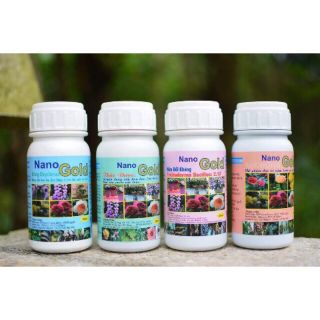 Bộ sản phẩm 4 lọ nano gold chăm sóc cây cảnh và hoa hồng
