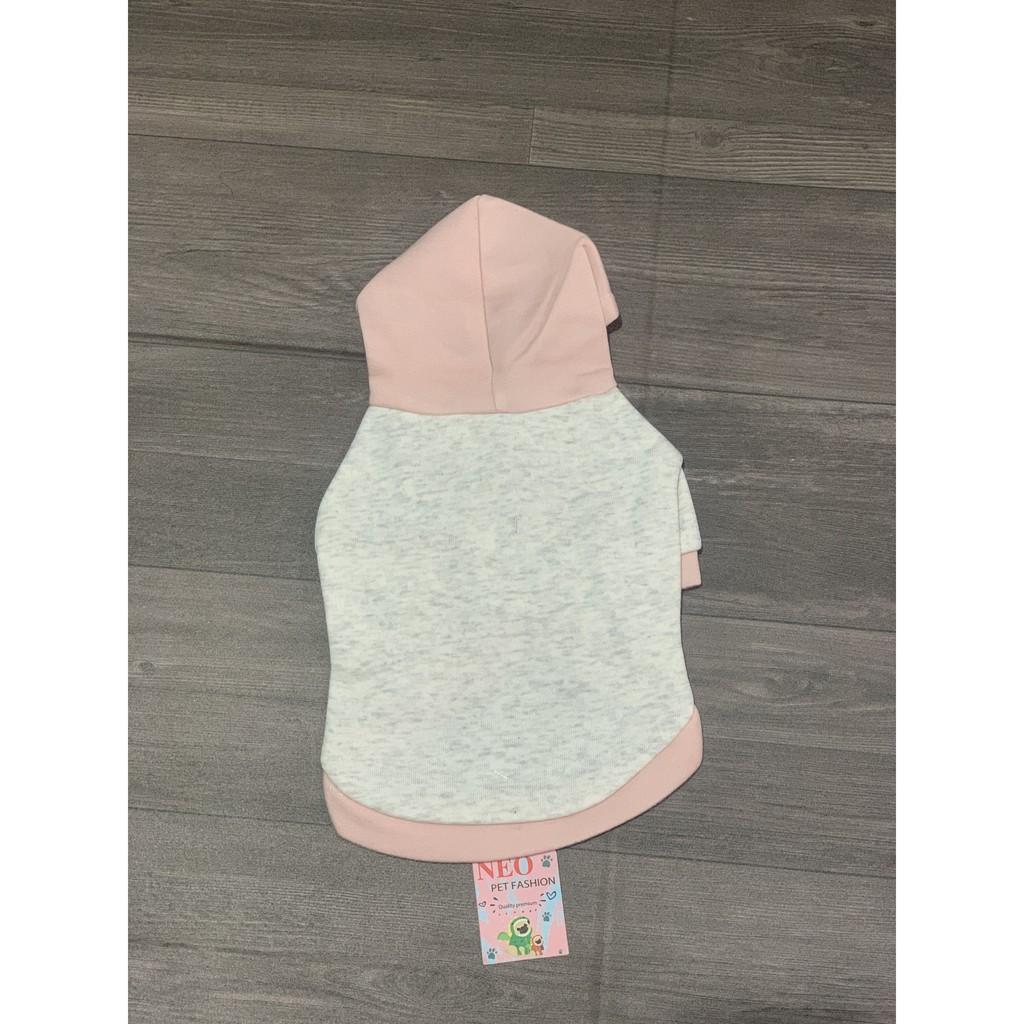 Áo nón hoodie thân phối cho chó mèo