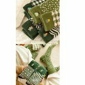 Tất nữ vớ nữ cao cổ mùa đông thêu họa tiết xương rồng xanh siêu dày cao cấp phong cách vintage