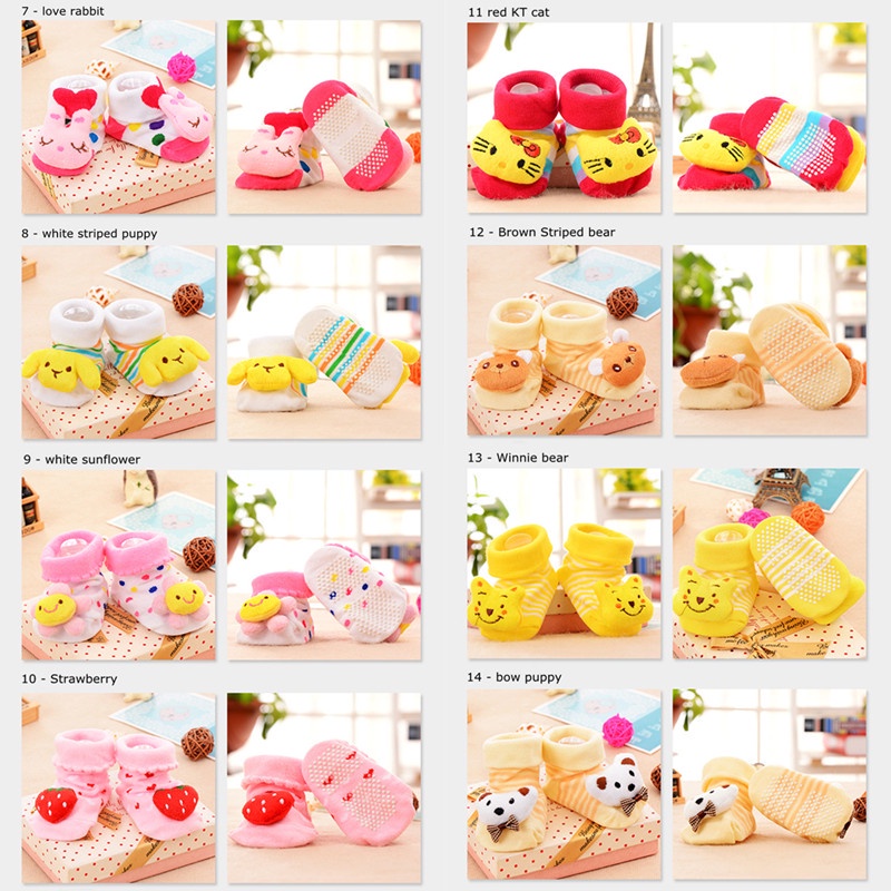 Vớ Cotton 3D Thoáng Khí Chống Trượt Thời Trang Cho Bé Trai Sơ Sinh