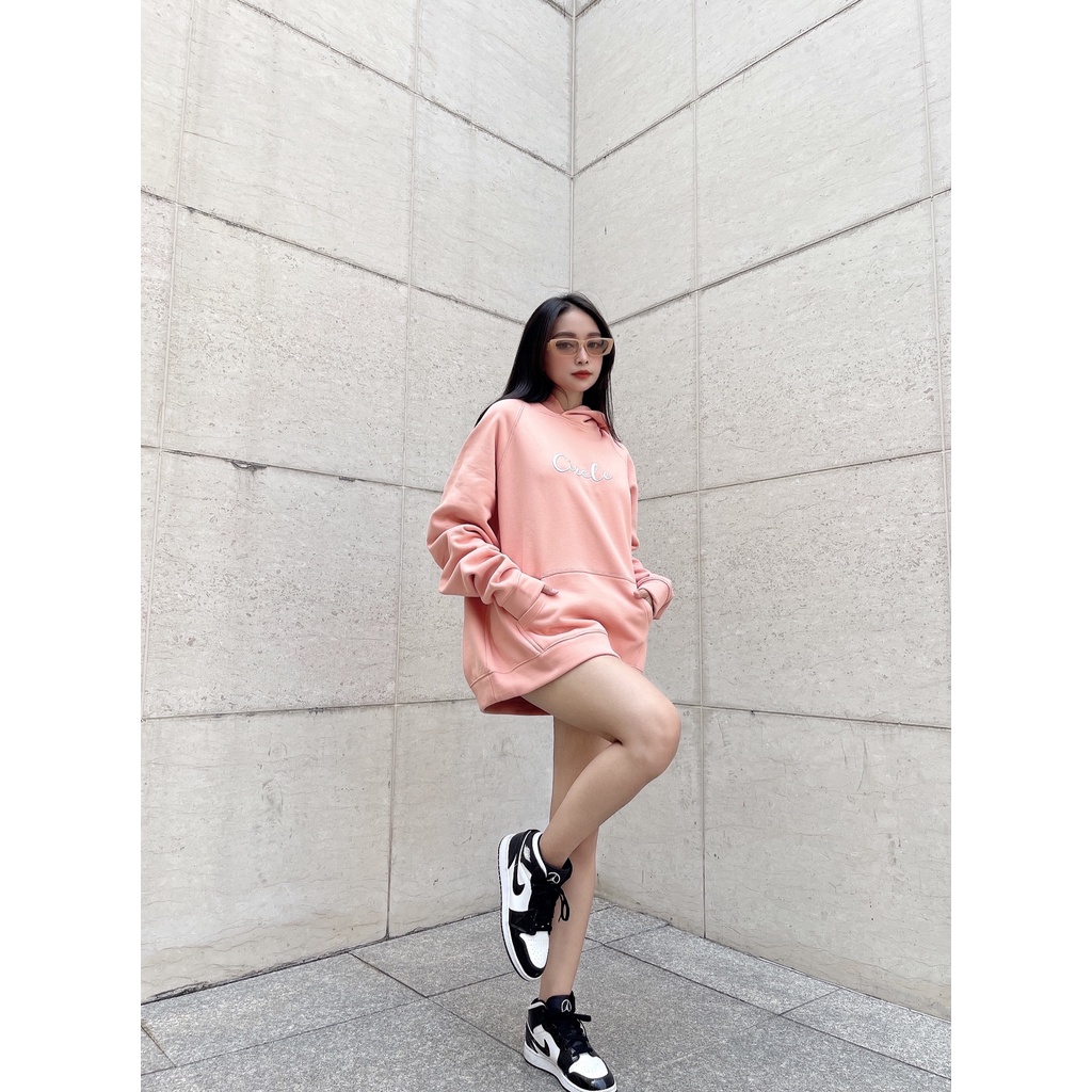 Áo Hoodie Circle - Vải Nhập Dày Nặng - Hàng Cao Cấp - Trước Thêu Sau In Nổi