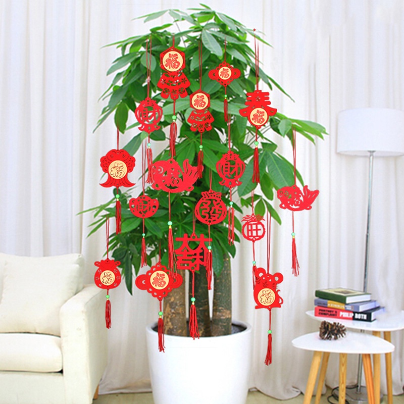 Set 6 dây treo trang trí mừng năm mới phong cách Trung Hoa