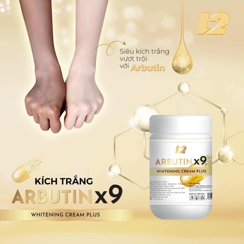 [CHÍNH HÃNG 💯] KÍCH TRẮNG ARBUTIN X9 L2 (Siêu kích trắng hủ pha được 4 hộp kem)