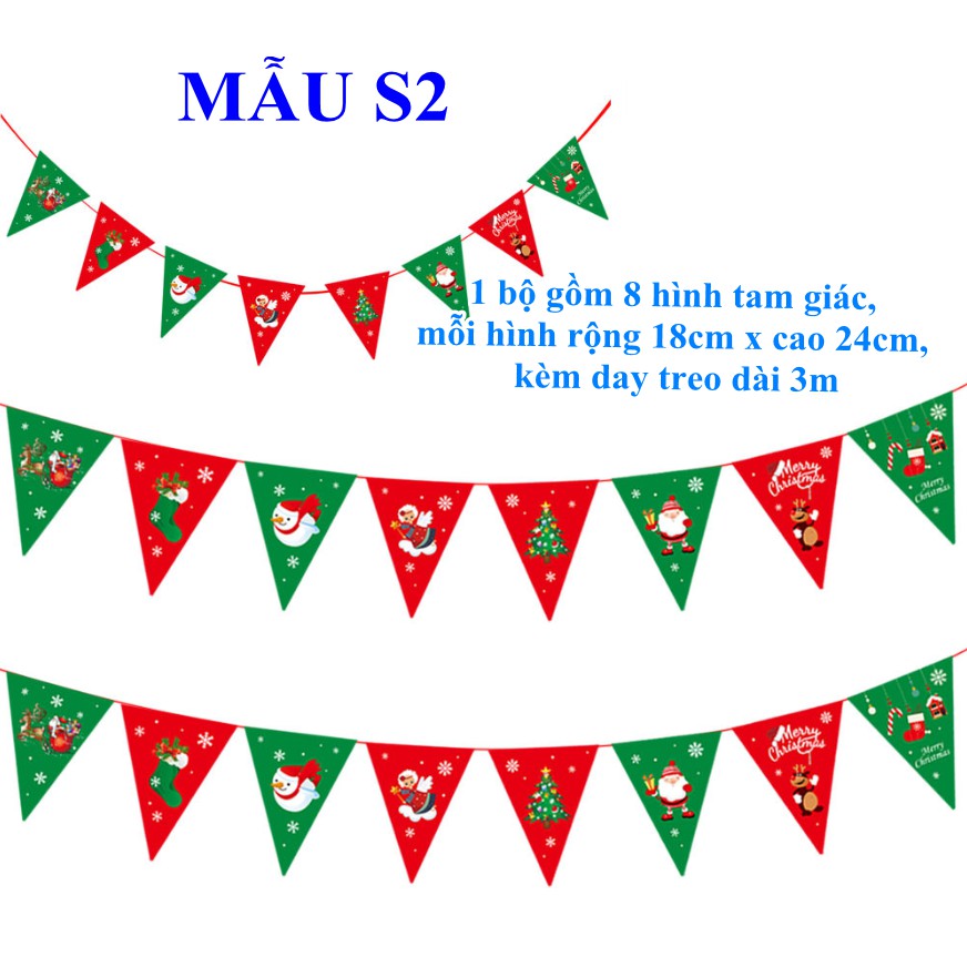 Trang trí noel, cờ treo noel trang trí giáng sinh mẫu S2