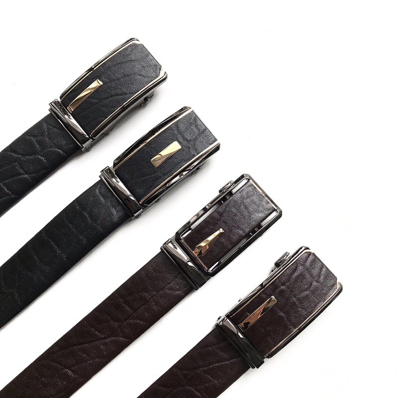 Thắt lưng da bò in vân da voi TL111 TEFOSS Nâu và Đen cao cấp (1 cái )