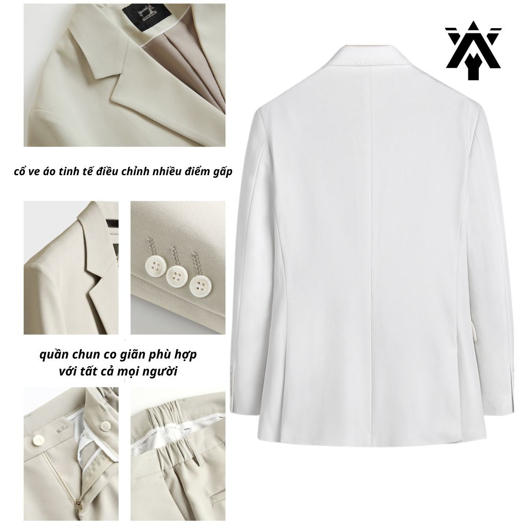 Áo Blazer Nam Anyoung Bộ Vest Nam Gồm Áo Vest Và Quần Âu Lịch Lãm Sang Trọng Thời Trang Hàn Quốc Ad012