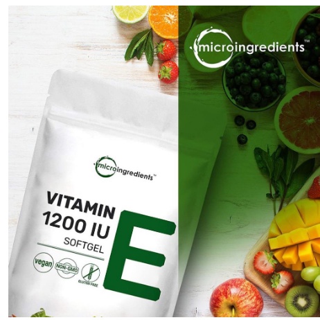 Viên Vitamins E 1200iu Hàm Lượng Cao Micro ingredients Vitamin E 1200 Iu Chống Oxy Hóa Đẹp Da Chống Lão Hóa 240 Viên