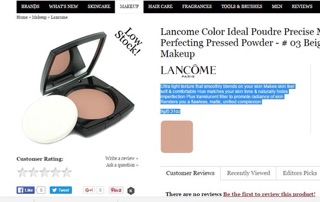 Phấn phủ+phấn nền siêu mịn Lancome  Ideal Pouder Precise Macth-Paris