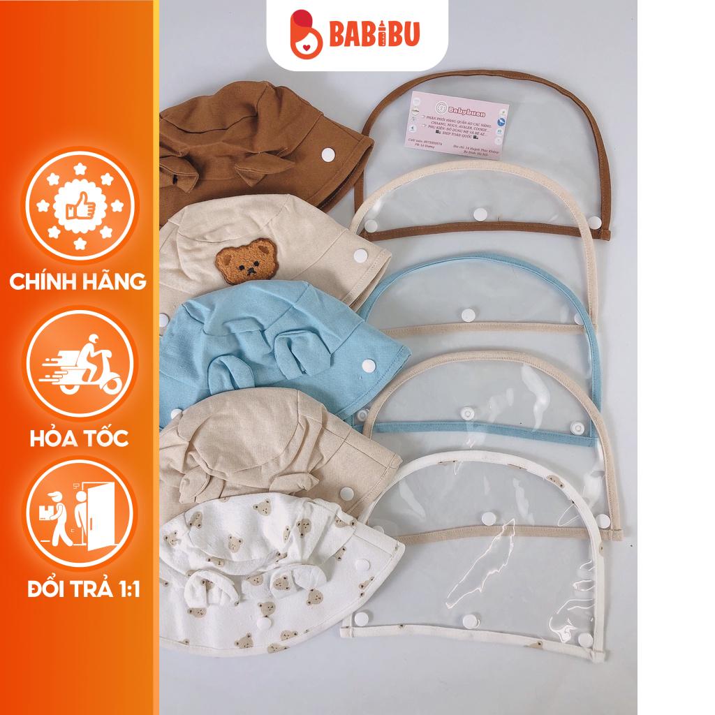 Mũ Chống Giọt Bắn Cho Bé, Nón Tai Bèo Chống Nắng Chống Dịch Hình Tai Gấu Babibu - MCGB