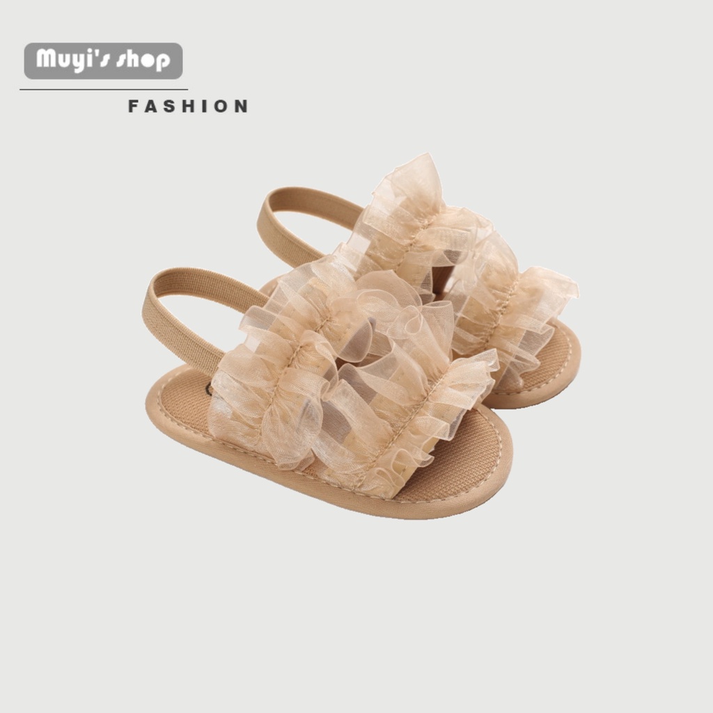 Sandal đế silicon chống trượt thời trang mùa hè dành cho bé gái 0-1 tuổi 2022