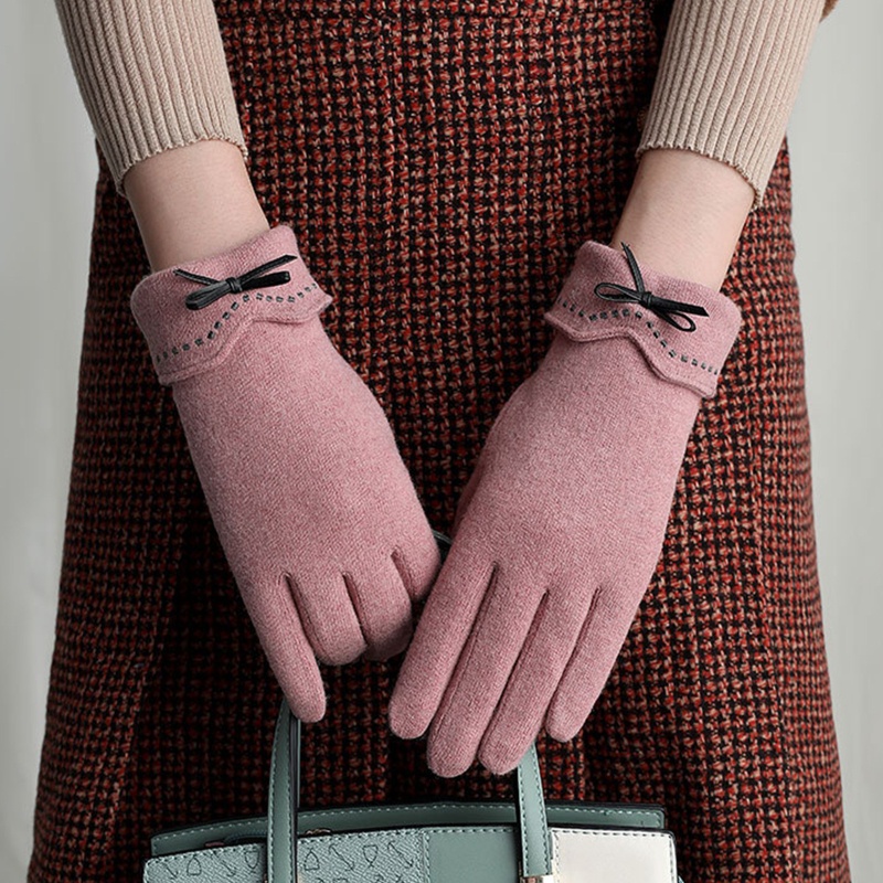 Găng Tay Lông Nhung Giữ Ấm Mùa Đông Có Thể Dùng Màn Hình Cảm Ứng Dễ Thương Dành Cho Nữ