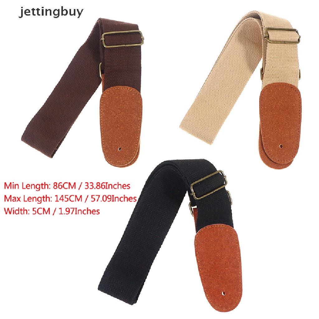 Dây đeo đàn guitar điện bass JETTING cotton 3 màu sắc tùy chọn điều chỉnh được tiện lợi