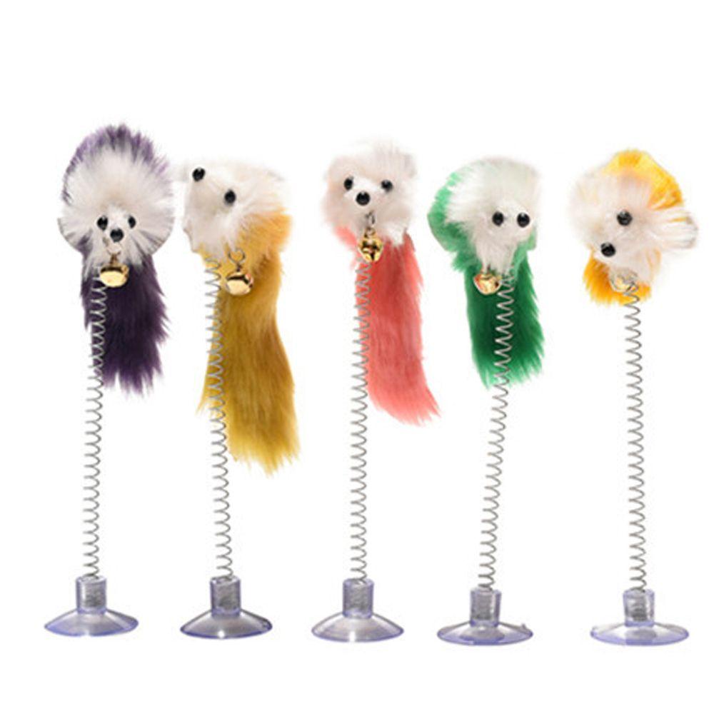 Set 1 / 3 Chuột Nhồi Bông Lò Xo Dễ Thương Cho Mèo Cưng