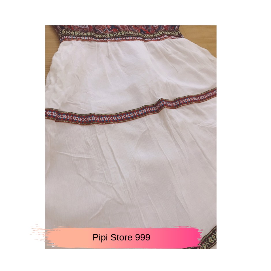 [SẴN] Váy maxi thổ cẩm mix chân trắng xòe | BigBuy360 - bigbuy360.vn