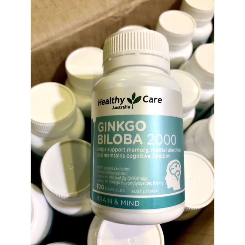 Vitamin, bổ não ginkgo biloba 2000 Úc - 100 viên (Date mới nhất) - Xuất xứ Úc