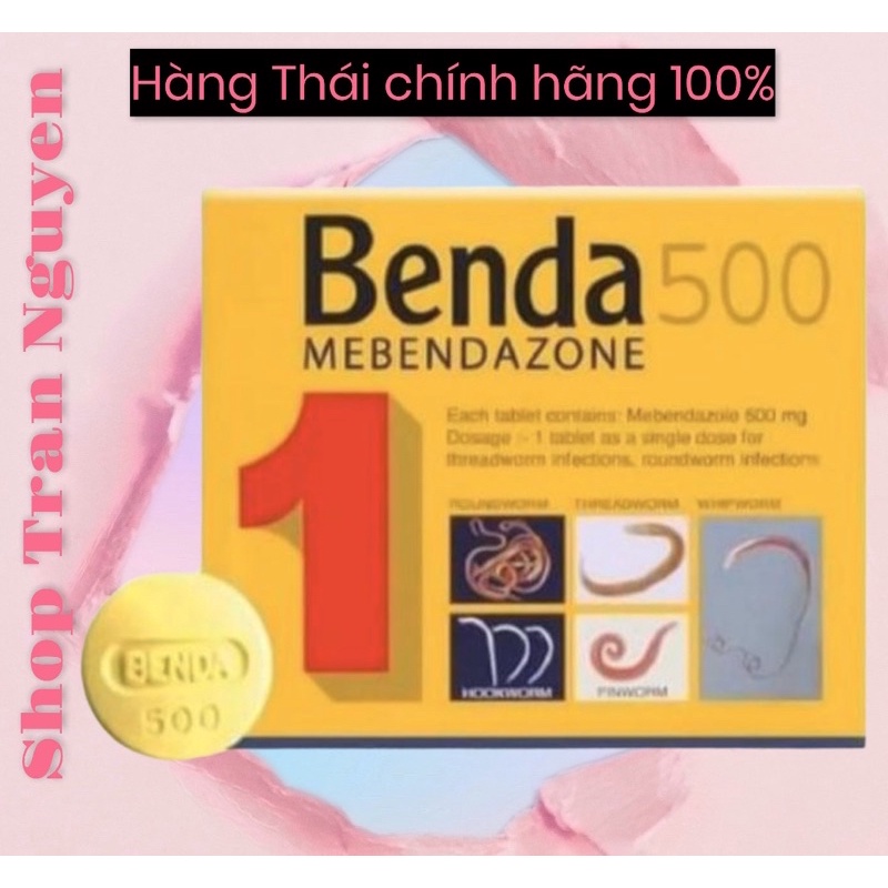 Viên uống tay giun sán Benda 500 Thái Lan