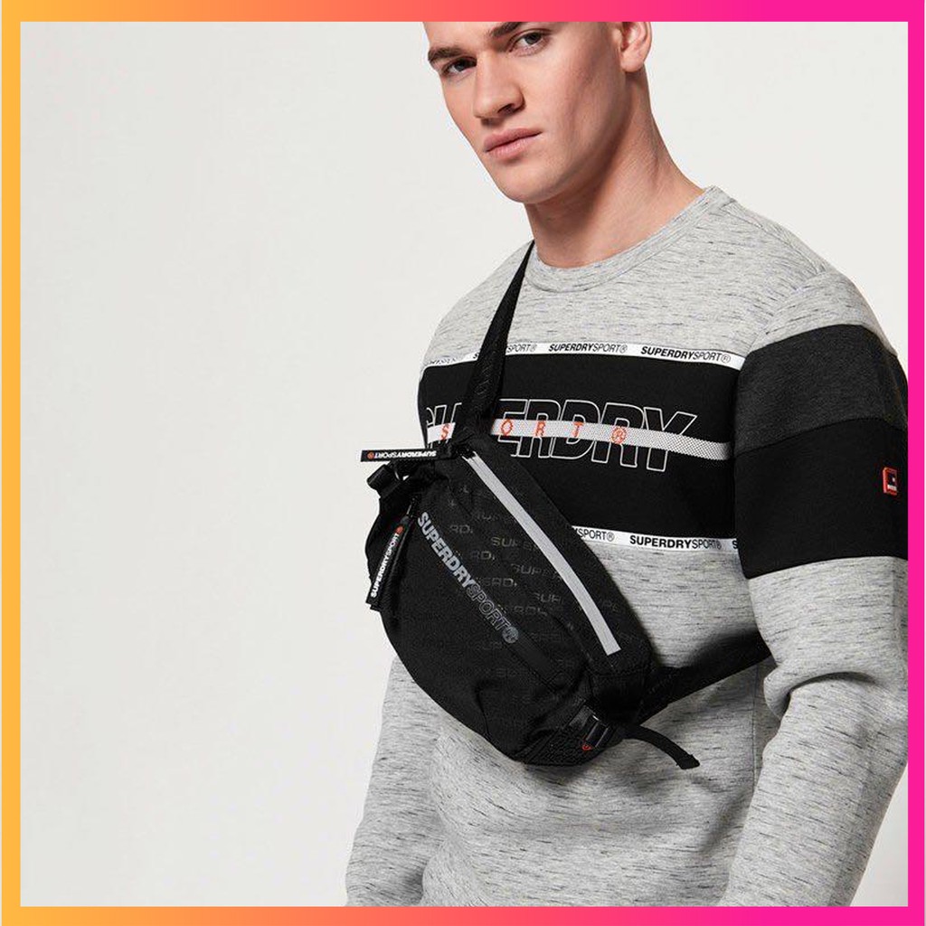 Túi bao tử Sup.er.dry Sport Bag vải polyester chống nước tốt đựng điện thoại ví tiền v.v.v | BigBuy360 - bigbuy360.vn